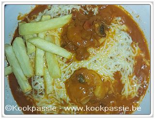 kookpassie.be - Scampi - Scampi Diabolique 02 - Eigen recept met frietjes (Lidl)