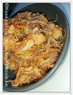 kookpassie.be - Gerecht 2 met basis kippengehakt en glasnoedels - Bloemkool