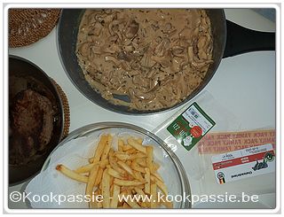 kookpassie.be - Oesterzwammen roomsaus met frietjes en Chateaubriand (alles Lidl) 1/2