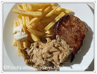 kookpassie.be - Oesterzwammen roomsaus met frietjes en Chateaubriand (alles Lidl) 1/2