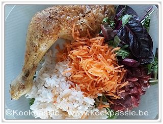 kookpassie.be - Kippebout met rauwe groentjes en restje rijst