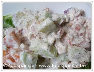 kookpassie.be - Creamy and fresh Cucumber Tomato Saladkoers