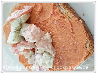 kookpassie.be - Broodje prépare (Lidl) met Creamy and fresh Cucumber Tomato Salad