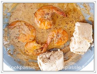 kookpassie.be - Scampi - Verse scampi met lookkruiden en Chimichurri roomsaus