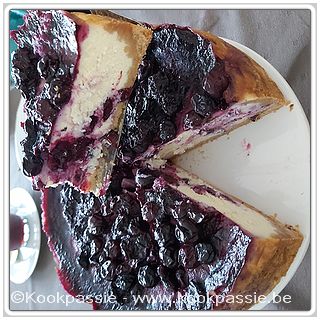 kookpassie.be - Easy Blueberry Cheesecake