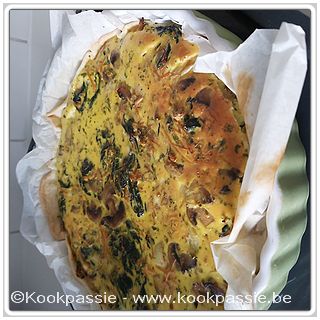 kookpassie.be - Spinach and Mushroom Quiche