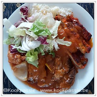 kookpassie.be - Merelbeke - Afhaalchinees - Lee Garden - 3 Lunch boxen + pikante saus, goed voor 3 dagen - 21€ - Miniloempia, 1x Koe Lo Yuk en 2x Babi Pangang (D2)