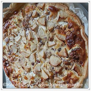 kookpassie.be - Quiche - Quiche met appel en geitenkaas