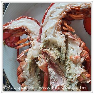 kookpassie.be - Zeevruchtenschotel Carrefour met in Atlantische wateren gevangen kreeft (49€) (enkel foto kreeft genomen)