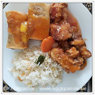 kookpassie.be - Merelbeke - Afhaalchinees - Lee Garden - 3 Lunch boxen, goed voor 2 dagen - 19,2€ - 3x Mini loempia, 1x Koe Lo Yuk en 2x Babi Pangang D1