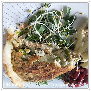 kookpassie.be - Quiche met asperges, zalm, mosselen en mascarpone 1/2