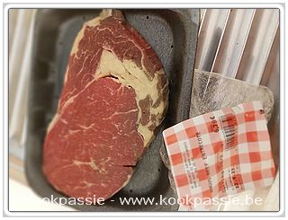 kookpassie.be - Ierse rib eye zonder been (32,59/kg) - 7,89€ en Angus Beef Entrecote (38,79/kg) - 6,79€ - AD Delhaize Lochristi 1/3