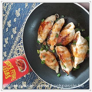 kookpassie.be - Dumplings - Goyza uit diepvries (Lidl) met lenteui, Teriyaki saus en chili saus