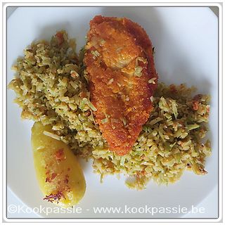 kookpassie.be - Gebakken broccoli roosjes met look en chumichurie en kipsnitzel