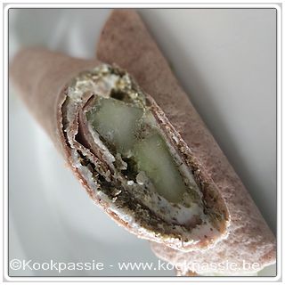 kookpassie.be - Komkommerwrap met groene pesto