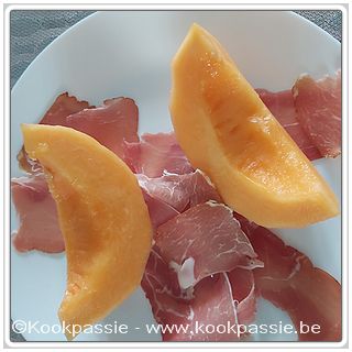 kookpassie.be - Meloen met rauwe ham