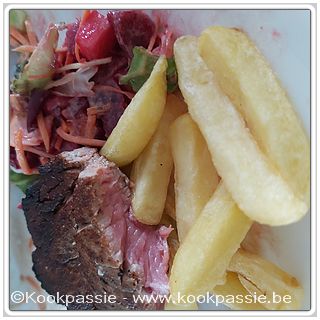 kookpassie.be - Filet pur Colruyt (32,99€/kg) met frietjes Lidl en salade