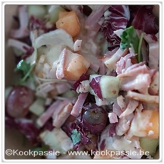 kookpassie.be - Na de saus slaatjes: Ceasar salad en een fruit-spek salade 1/2