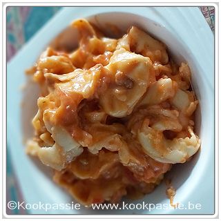 kookpassie.be - Tortellini met hesp (LSF) met restje manna en gemalen pizza kaas (Tevhid)