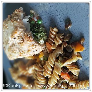 kookpassie.be - Ovenschotel met vis, ricotta courgette saus, broccoli en erwtjes