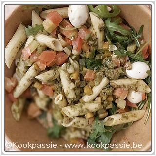 kookpassie.be - Halve Bowl met penne en mozzarella Simonne LSF