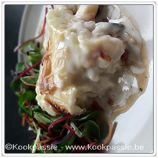 kookpassie.be - Visschotel, klaargemaakte paprikamix met courgettes, zalm en kabeljauw, aardappelpuree en bechamel (LSF) (2 dagen)