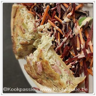 kookpassie.be - Quiche Lorraine Delhaise en gemengde sla (LSF)