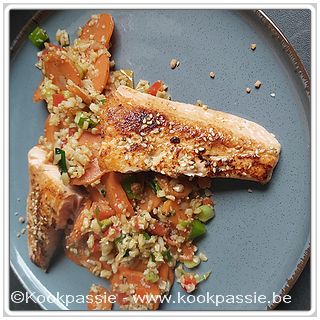 kookpassie.be - Zalm en bloemkoolroosjes, wortel mix vandaag