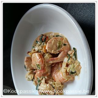 kookpassie.be - Scampi met wokgroenten en Sacchetti (Lidl)