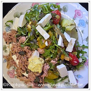 kookpassie.be - Salade tiède de pommes de terre, mangue et thon