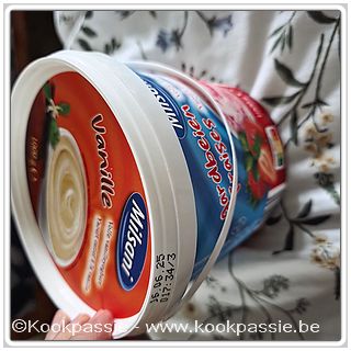 kookpassie.be - Aldi suprise yoghurt vanille of aardbei, deksel op pot