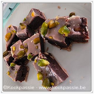 kookpassie.be - LSF brownie met pistachenoten, heerlijk