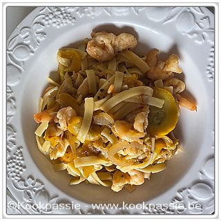 kookpassie.be - Scampi - Scampi met ui en courgette