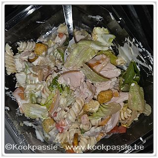 kookpassie.be - Salade Carrefour: Kip, bacon en yoghurtdressing (LSF)