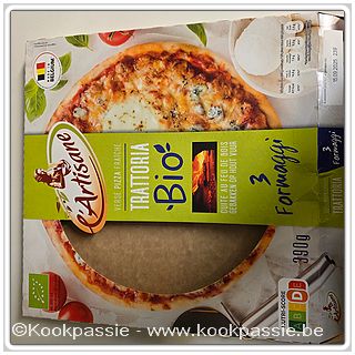 kookpassie.be - L'Artisanne - Trattoria Bio pizza, gebakken op hout vuur, 3 formaggi LSF (nie mn ding) 1/2