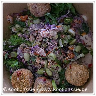 kookpassie.be - Simonne - Quinoa fiesta bowl met falafel LSF, niet mn ding, droog