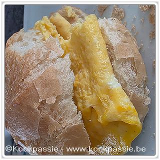 kookpassie.be - 's avonds nog een broodje met restant omelet