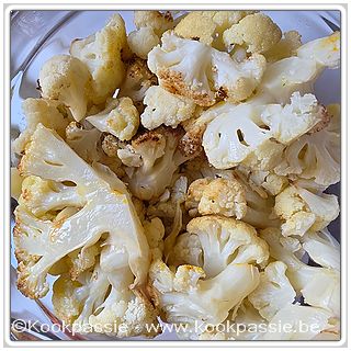 kookpassie.be - Kookmiddag : In de oven : Bloemkool met olijfolie