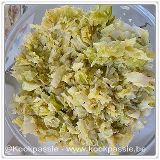 kookpassie.be - Kookmiddag : Savooi, gestoomd in wat water, + boter en pezo