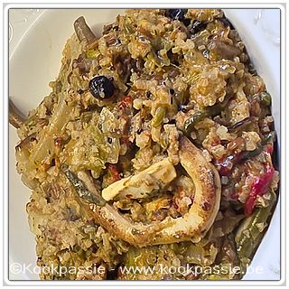 kookpassie.be - Inktvis, scampi in boursinroomsaus  + Bosto Brown Rice + Spelt + Quinoa