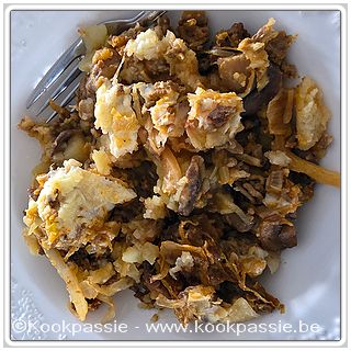 kookpassie.be - Nog in vriezer gevonden
Puree, gehakt, champignon, witte kool en bechamel