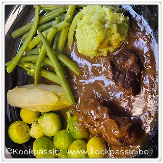 kookpassie.be - Varkenswangetjes in de slowcooker (2 dagen + 2 dagen vriezer) + Collect :-(
Met perengelei, Tierentyn mosterd, bruine suiker, runds- en wildfond