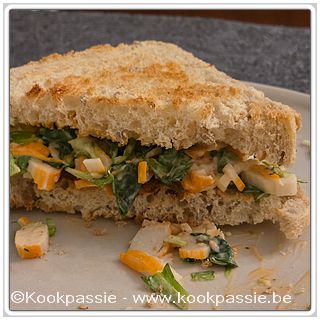 kookpassie.be - Broodje met surimi, veldsla, ah pittasaus
