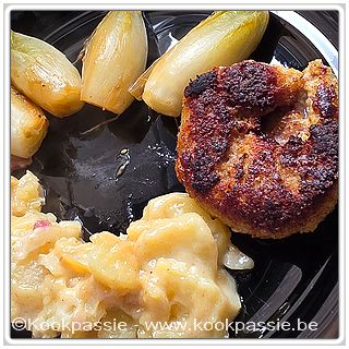 kookpassie.be - Kaasburger met gestoofde mini witloof en tartiflette