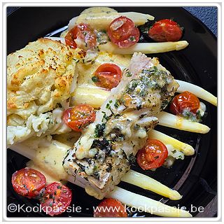 kookpassie.be - Kabeljauw met asperges en puree