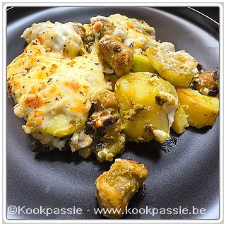 kookpassie.be - Kipchipolata's bbq met gegrilde courgettes, aardappelen en bechamamelsaus