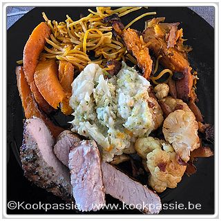 kookpassie.be - Varkensvlees Cote à l'os met de oven groentjes