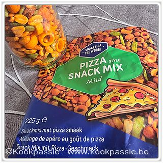 kookpassie.be - Action 1,99€ : Pizza style Snack mix Mild (weer veel pinda's naar mn zin)
