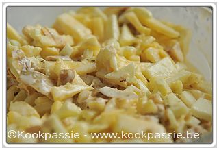 kookpassie.be - Ananassalade met Granny Smith, kleine artisjok en brazielnoten 1/2