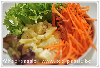 kookpassie.be - Ananassalade met Granny Smith, kleine artisjok en brazielnoten 1/2